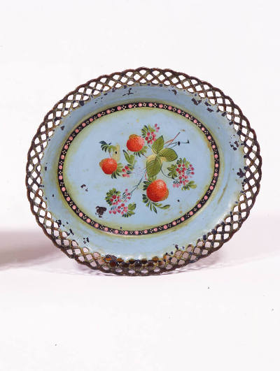 Artist unidentified, “Tray”, Eastern United States, 19th Century, Paint on metal, 5/8 x 4 5/8 x…