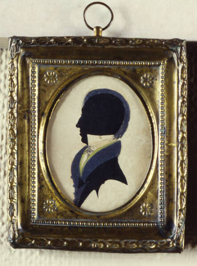 Attributed to Ezra Wood, (1798 - 1841), “Silhouette of Man,” Probably Buckland, Massachusetts, …