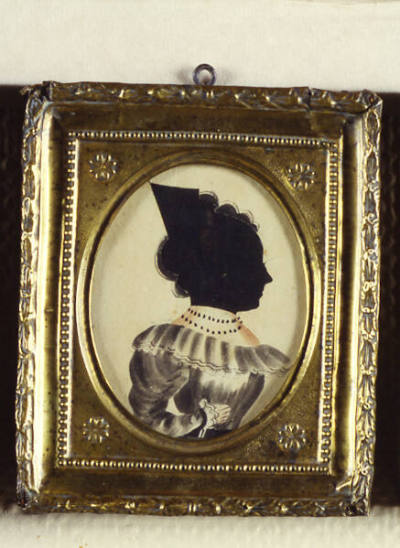 Attributed to Ezra Wood, (1798 - 1841), “Silhouette of Woman,” Probably Buckland, Massachusetts…