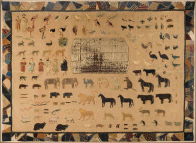Artist unidentified, “Noah's Ark Quilt,” Nova Scotia or Quebec, Canada, 1890–1910, Embroidery t…