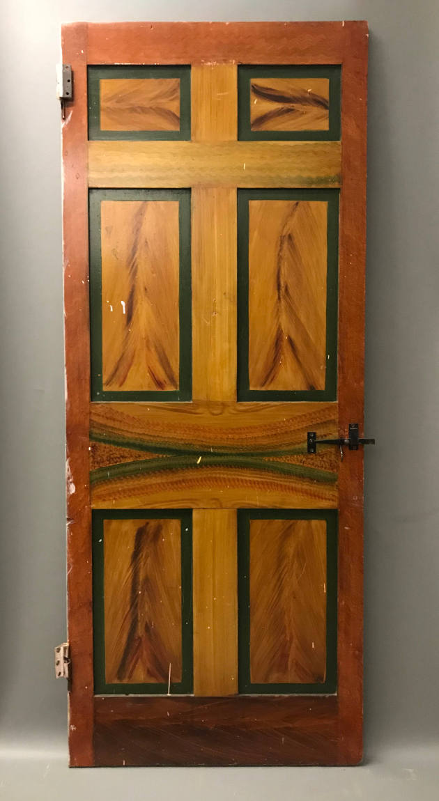 Artist unidentified, “Door,” Somerset County, PA, 1830, Painted and grained pine and poplar, 83…