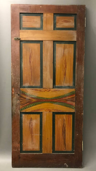 Artist unidentified, “Door,” Somerset County, PA, 1830, Painted and grained pine and poplar, 83…