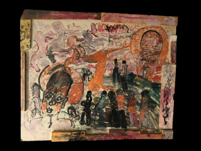Purvis Young, (1943–2010), “Untitled (Saints, Figures, Horses),” Miami, Florida, 1985 - 1999, P…
