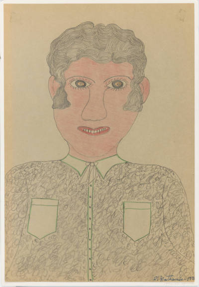 Inez Nathaniel Walker, (1911–1990), “Untitled,” New York, 1973, Pencil, colored pencil, and fel…