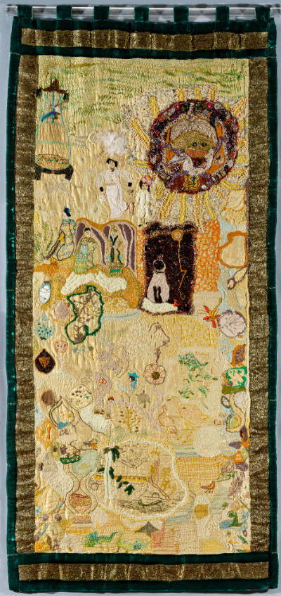 Dorothy's World 
Dorothy Yaffe Frank (1916–2005)
Syracuse, New York
c. 1968 
Silk, cotton, …