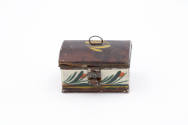 Artist unidentified, (1805-1900), “Dome-top Box,” United States, early 1800s, Paint on tin, 1 3…