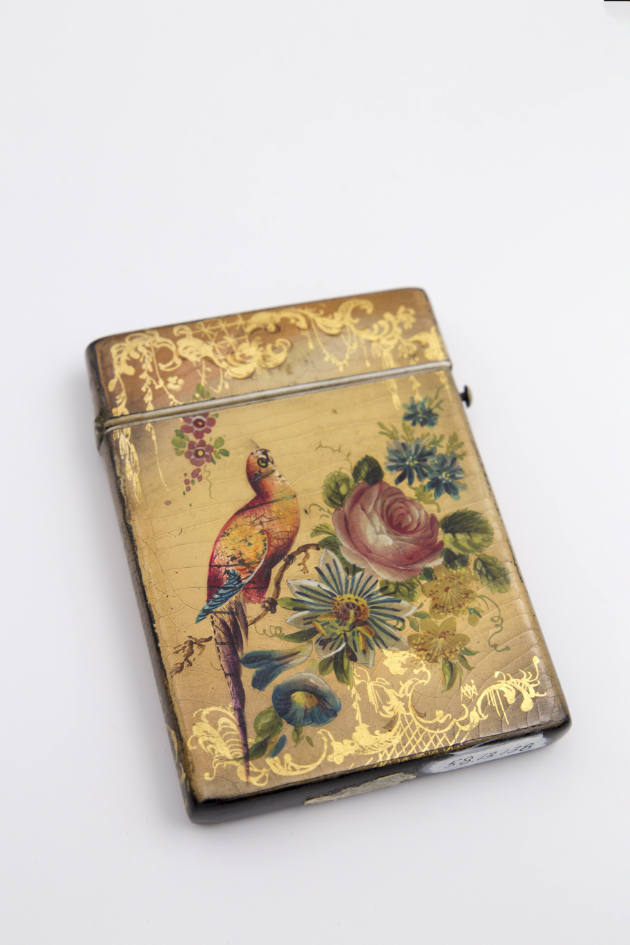 Artist unidentified, (1805-1900), “Card case,” United States, mid-19th Century, Paint on papier…