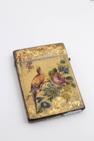 Artist unidentified, (1805-1900), “Card case,” United States, mid-19th Century, Paint on papier…