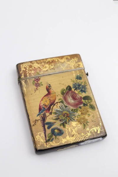 Artist unidentified, (1805-1900), “Card case,” United States, mid-19th Century, Paint on papier…