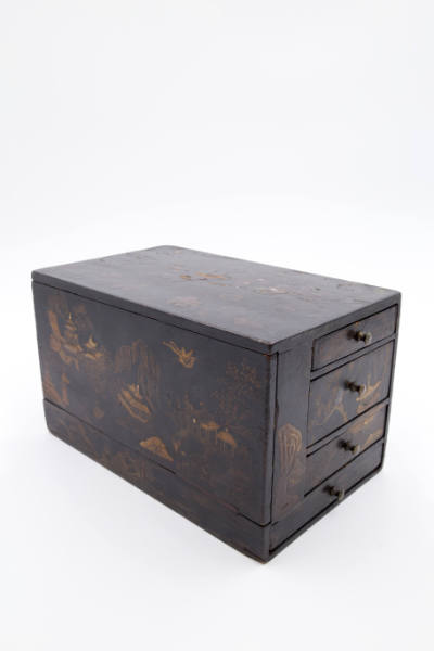 Artist unidentified, (1805-1900), “Box,” United States, Probably 1750, Paint on wood, 5 3/4 x 9…