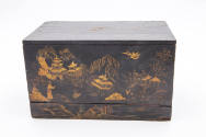 Artist unidentified, (1805-1900), “Box,” United States, Probably 1750, Paint on wood, 5 3/4 x 9…