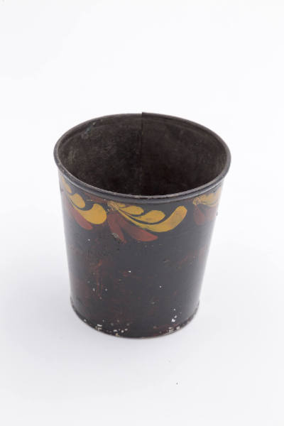 Artist unidentified, (1805-1900), “Tumbler,” United States, c. 1800s, Paint on tin, 2 7/8 x 3 x…