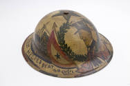 Private Harry Everitt, “World War I Helmet,” Camp Dix, New Jersey, 1921–1938, Paint on metal, t…