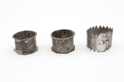 Artist unidentified, “Three Napkin Rings,” Gobles, Michigan, 1880–1900, Tin, 2 1/4 × 1 1/2 in.,…