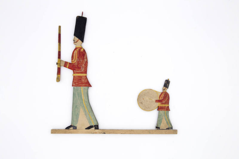 Artist unidentified, “Drum Major & Drummer”, United States,  20th century, Paint on wood, 12 3/…