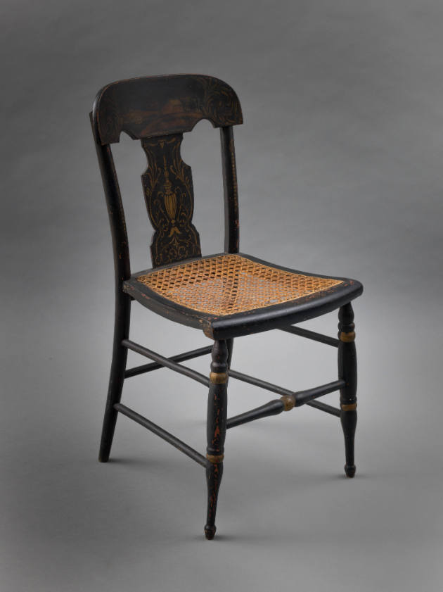 Artist unidentified, “Side chair,” United States, 1840–1860, Wood, cane, 33 1/8 in., Collection…