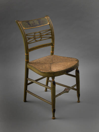 Esther Stevens Fraser, “Sharaton-type Chair”, Eastern United States, 1933, Paint on wood with r…