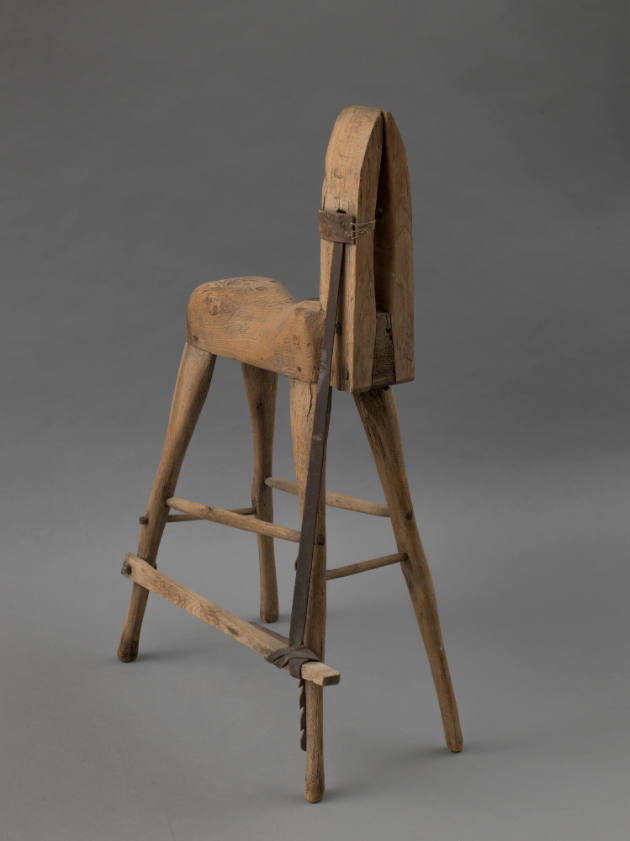 Artist unidentified, “Stitching Horse,” Possibly Montgomery County, Ohio, 1840, Wood, leather, …