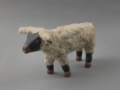 David Alvarez, (1953–2010), “Sheep,” Sante Fe, New Mexico, c 1980's, Paint on cottonwood with s…