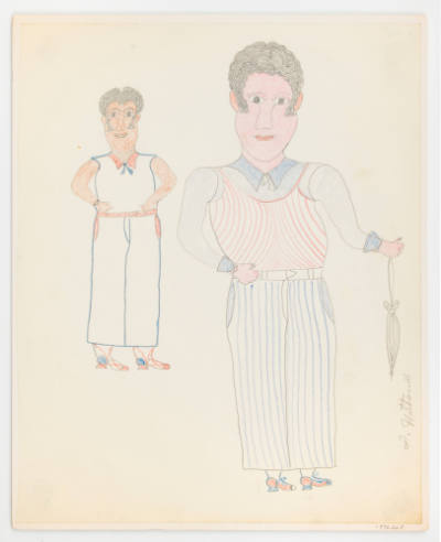 Inez Nathaniel Walker, (1911–1990), “Untitled,” New York, c. 1973–1974, Pencil, colored pencil,…