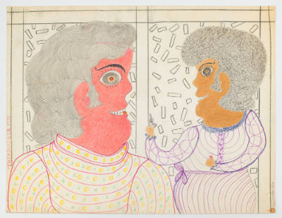 Inez Nathaniel Walker, (1911–1990), “Untitled,” New York, 1977, Pencil, crayon, ballpoint and f…