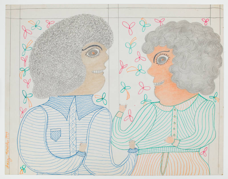 Inez Nathaniel Walker, (1911–1990), “Untitled,” New York, 1977, Pencil, crayon, and felt-tip pe…