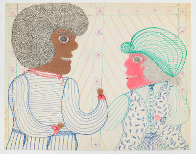 Inez Nathaniel Walker, (1911–1990), “Untitled,” New York, 1977, Pencil, crayon, and felt-tip pe…