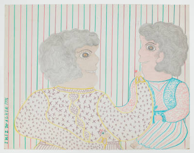 Inez Nathaniel Walker, (1911–1990), “Untitled,” New York, 1976, Pencil, crayon, and felt-tip pe…