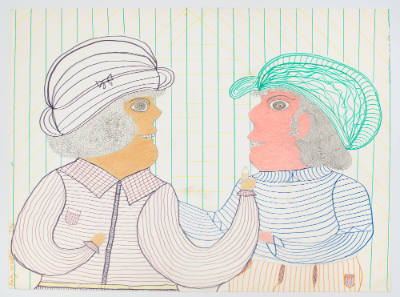 Inez Nathaniel Walker, (1911–1990), “Untitled,” New York, 1976, Pencil, crayon, and felt-tip pe…