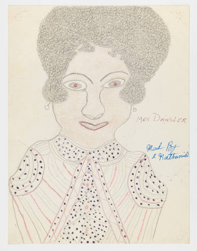 Inez Nathaniel Walker, (1911–1990), “Untitled (Mrs. Dansler),” New York, c. 1973, Pencil, color…