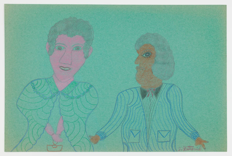 Inez Nathaniel Walker, (1911–1990), “Untitled,” New York, c. 1973–1974, Pencil, colored pencil,…