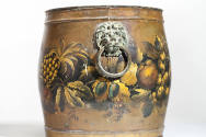 Artist unidentified, “Wine Bucket”, Eastern United States, 19th Century, Paint on tinplate with…