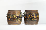 Artist unidentified, “Wine Buckets”, Eastern United States, 19th Century, Paint on tinplate wit…