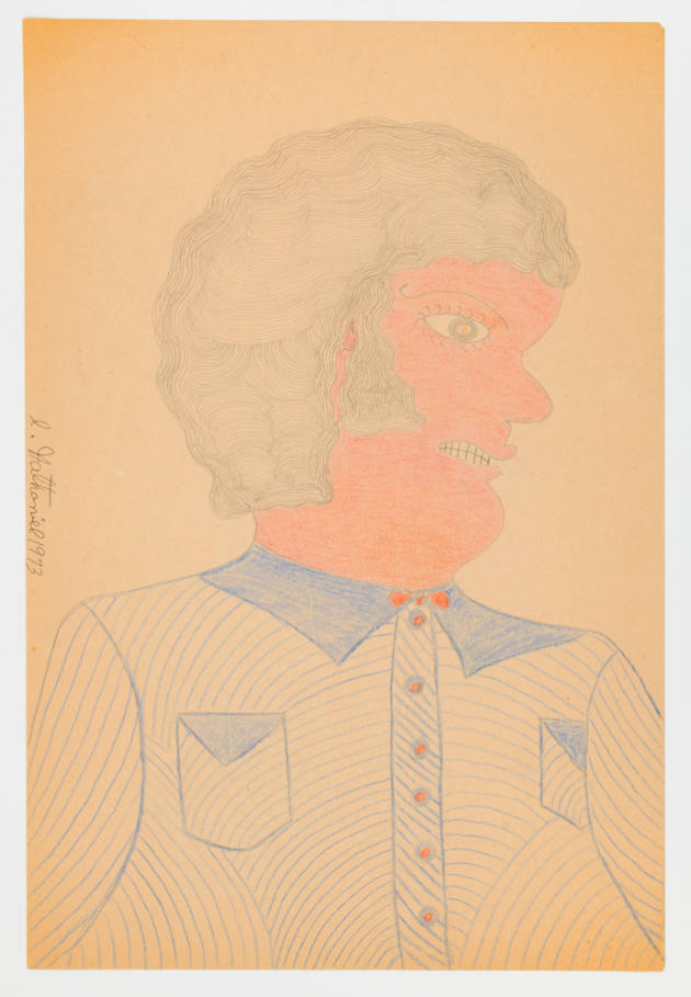 Inez Nathaniel Walker, (1911–1990), “Untitled (double-sided),” New York, 1973, Pencil, crayon, …