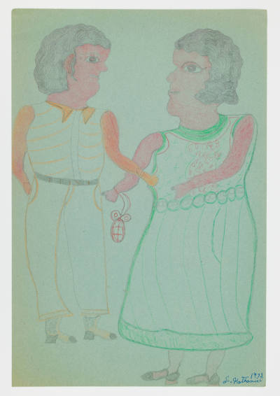 Inez Nathaniel Walker, (1911–1990), “Untitled,” New York, 1973, Pencil, crayon, ballpoint and f…
