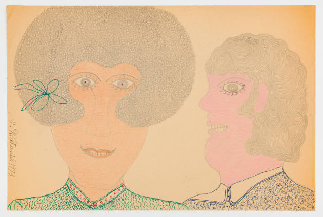 Inez Nathaniel Walker, (1911–1990), “Untitled,” New York, 1973, Pencil, crayon, ballpoint and f…