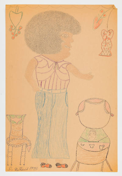 Inez Nathaniel Walker, (1911–1990), “Untitled,” New York, 1973, Pencil, colored pencil, crayon,…