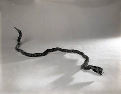 Leroy Archuleta, (1949–2002), “Bottle Cap Snake”, Tesuque, New Mexico, n.d., Bottle caps, wood,…