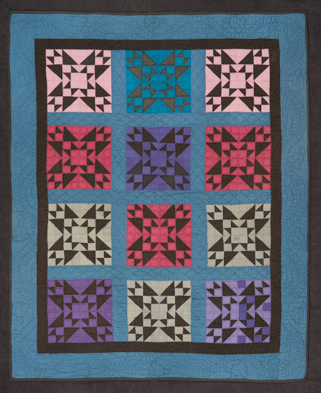 Artist unidentified, “Amish Quilt: Variable Star Blocks,” Ohio, c. 1930, Cotton, 84 1/2 x 68 in…