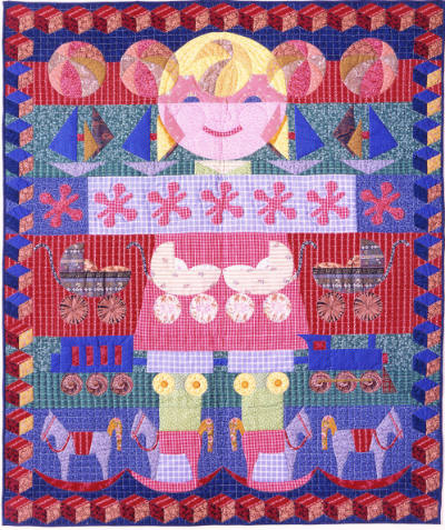 Jane Blair, “When Toys and I Were One Quilt,” Conshohocken, Pennsylvania, 1988, Cotton and poly…