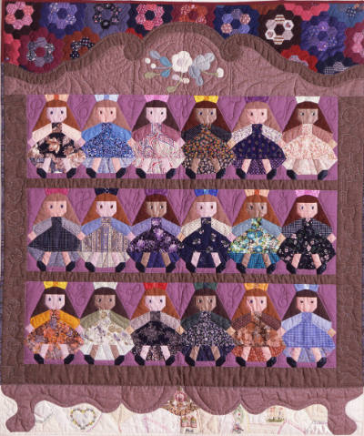 Hanne Wellendorph, “My Dolls Quilt,” Vemmelev, Denmark, 1988, Cotton, including polished cotton…