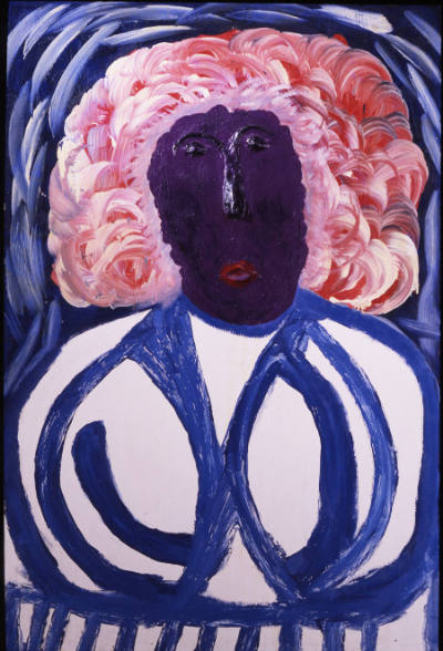 Thornton Dial Sr., (1928–2016), “Oprah Winfrey”, Bessemer, Alabama, 1988, Oil and enamel on ply…