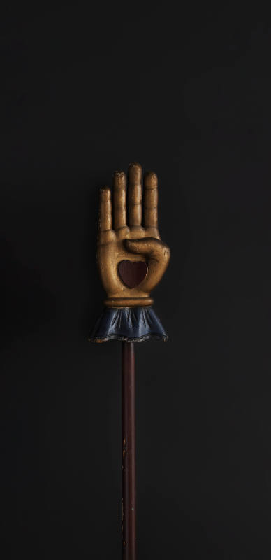 Artist unidentified, “Independent Order of Odd Fellows Heart in Hand Staff,” United States, 185…