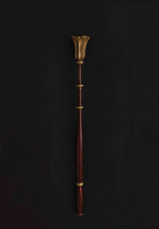 Artist unidentified, “Fraternal Scepter,” United States, 1850–1900, Paint and gold leaf on wood…