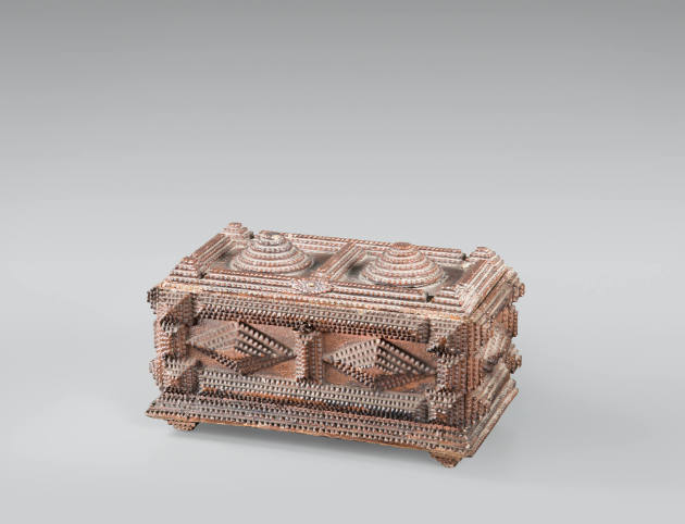 Artist unidentified, “Tramp Art Box”, New York State, 1880–1920, Wood, 6 1/2 x 11 x 6 1/2 in., …