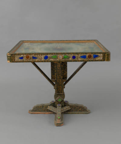 Simon Rodia, (1878-1965), “Table,” California, 1900 - 2000, Paint on wood with mixed media and …