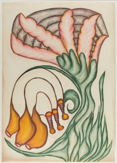Anna Zemankova, (1908-1986), “Untitled,” Prague, Czech Republic, 1960's, Oil pastel, mixed medi…