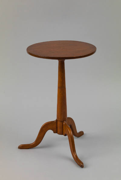 Artist unidentified, “Shaker Candlestand,” New England, 1860–1880, Pine and Maple, 25 × 18 in.,…