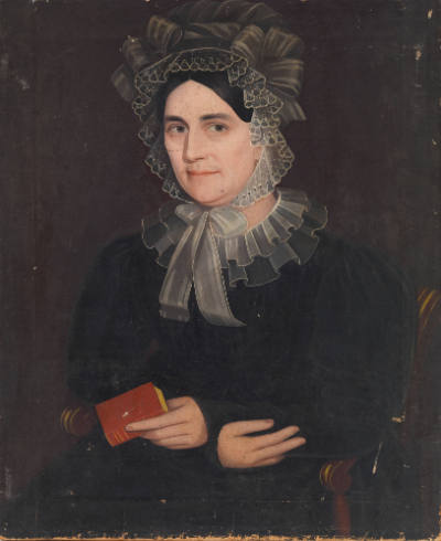 Ammi Phillips, (1788–1865), “Mrs. Dr. Downe,” Oswego, New York, n.d., Oil on canvas, 32 3/4 × 2…