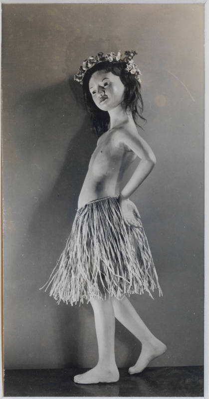 Morton Bartlett, (1909–1993), “Untitled (Figure in a Grass Skirt, Facing Left),” Boston, Massac…